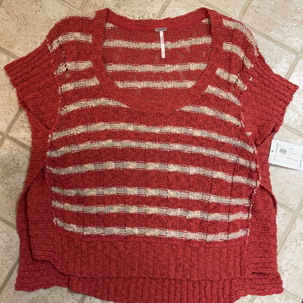 Free People sunshine day sweater in tomato